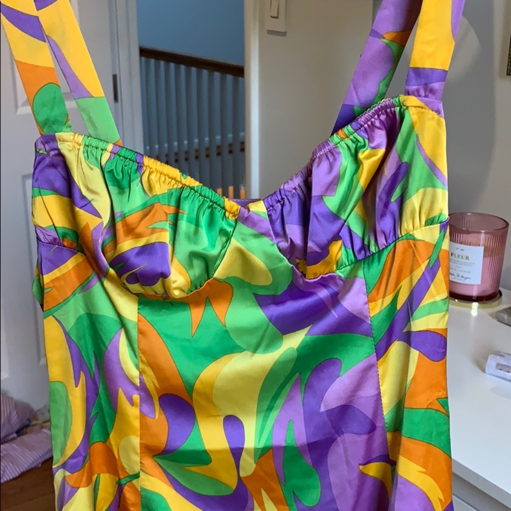 NWT WEWOREWHAT ruched bralet princess dress